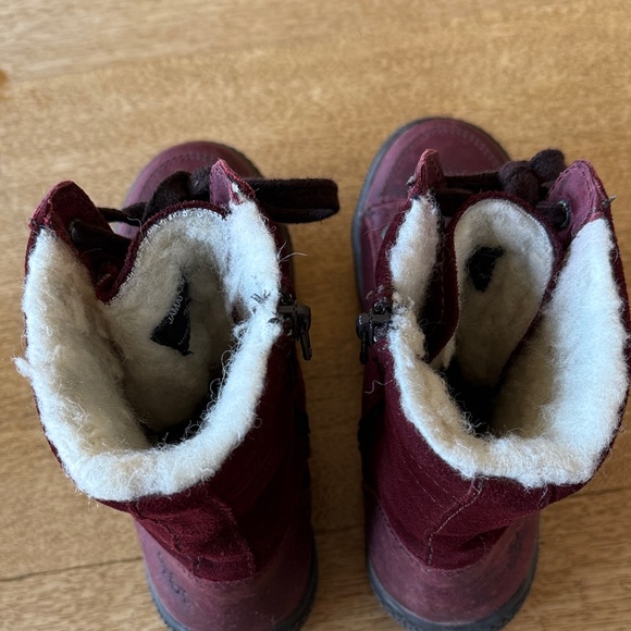 Stylish Jamaray Maroon Suede Lace-Up Boots for Women - Picture 10 of 11